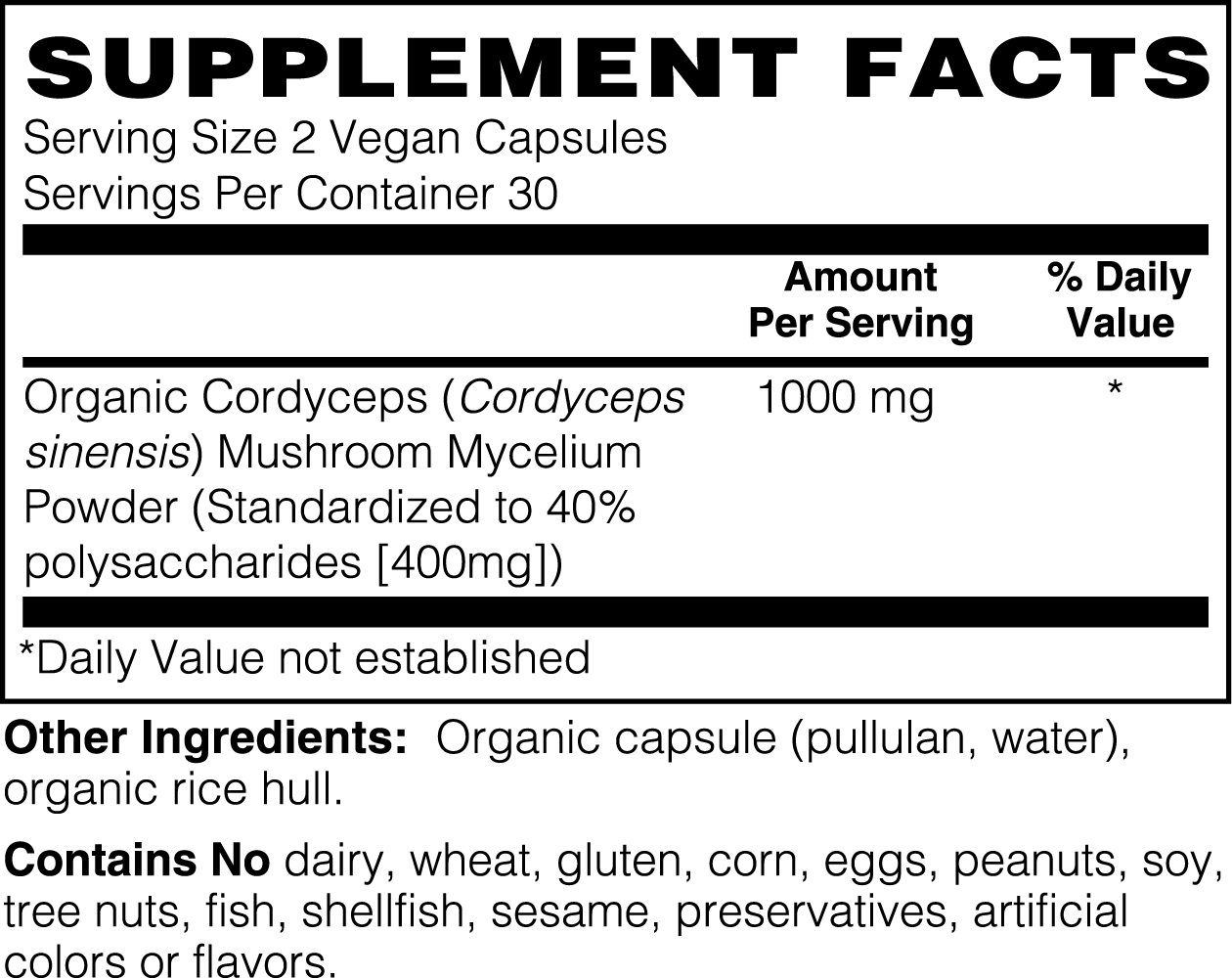 Organic Cordyceps Mushroom